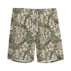 Aloha Hawaiian Camo Flower Pattern Print Men's Sports Shorts