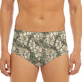 Aloha Hawaiian Camo Flower Pattern Print Men's Triangle Swim Briefs