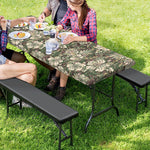Aloha Hawaiian Camo Flower Pattern Print Picnic Table Cover