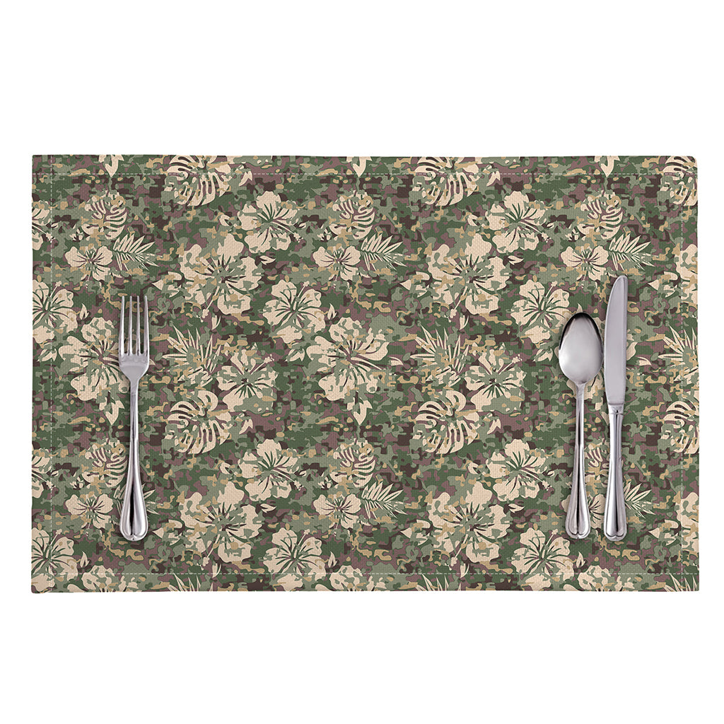 Aloha Hawaiian Camo Flower Pattern Print Placemat