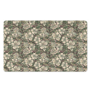 Aloha Hawaiian Camo Flower Pattern Print Polyester Doormat