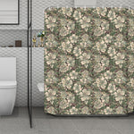 Aloha Hawaiian Camo Flower Pattern Print Polyester Shower Curtain