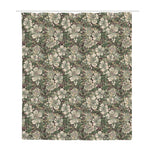 Aloha Hawaiian Camo Flower Pattern Print Polyester Shower Curtain