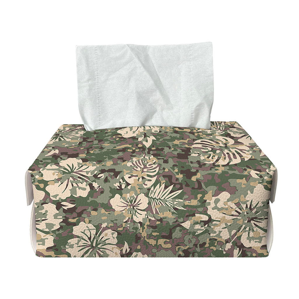 Aloha Hawaiian Camo Flower Pattern Print Rectangle Tissue Box Cover