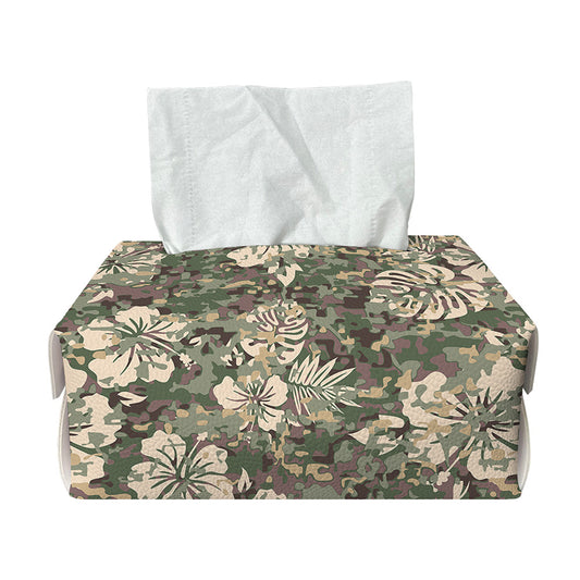 Aloha Hawaiian Camo Flower Pattern Print Rectangle Tissue Box Cover
