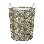 Aloha Hawaiian Camo Flower Pattern Print Round Laundry Basket