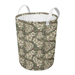 Aloha Hawaiian Camo Flower Pattern Print Round Laundry Basket