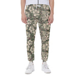 Aloha Hawaiian Camo Flower Pattern Print Scuba Joggers