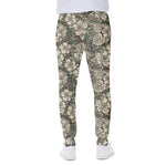 Aloha Hawaiian Camo Flower Pattern Print Scuba Joggers