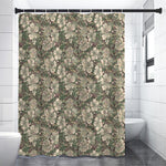 Aloha Hawaiian Camo Flower Pattern Print Shower Curtain