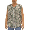 Aloha Hawaiian Camo Flower Pattern Print Sleeveless Baseball Jersey