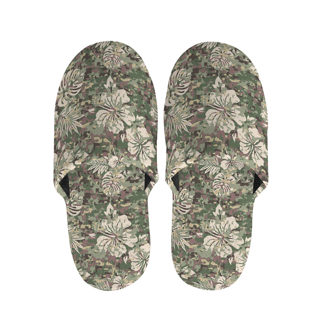 Aloha Hawaiian Camo Flower Pattern Print Slippers