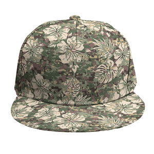 Aloha Hawaiian Camo Flower Pattern Print Snapback Cap