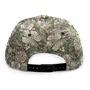 Aloha Hawaiian Camo Flower Pattern Print Snapback Cap