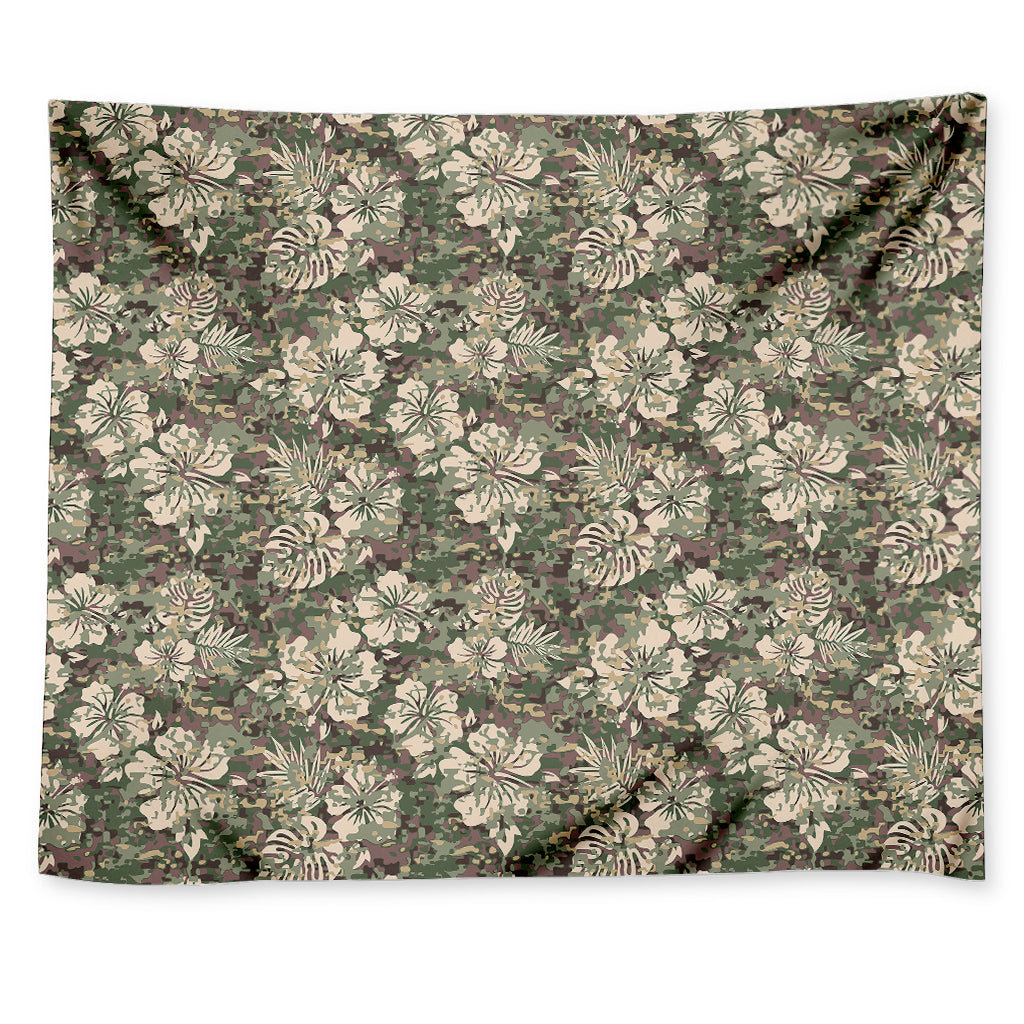 Aloha Hawaiian Camo Flower Pattern Print Tapestry