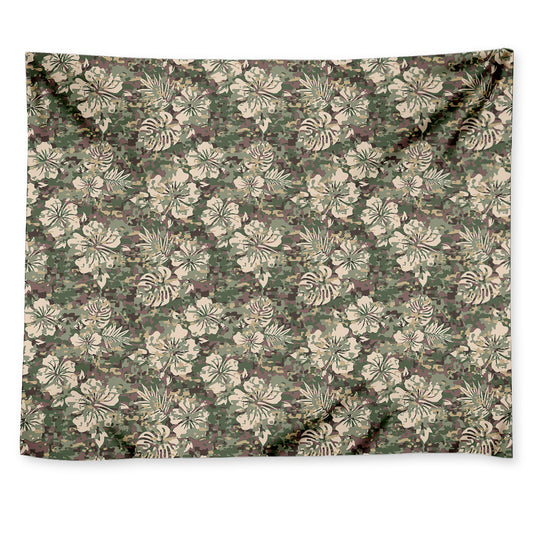 Aloha Hawaiian Camo Flower Pattern Print Tapestry