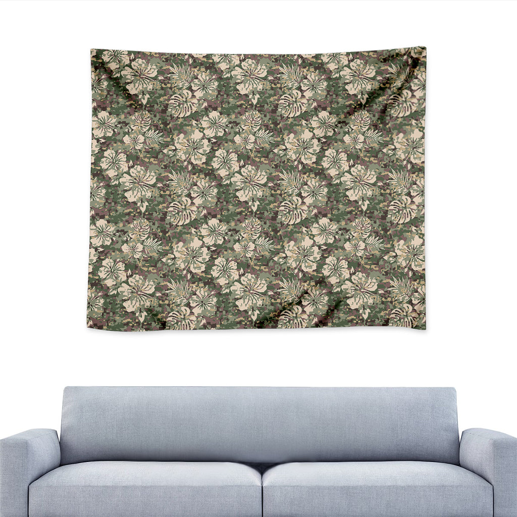 Aloha Hawaiian Camo Flower Pattern Print Tapestry