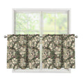 Aloha Hawaiian Camo Flower Pattern Print Tier Curtains