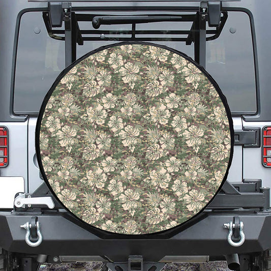 Aloha Hawaiian Camo Flower Pattern Print Tire Cover