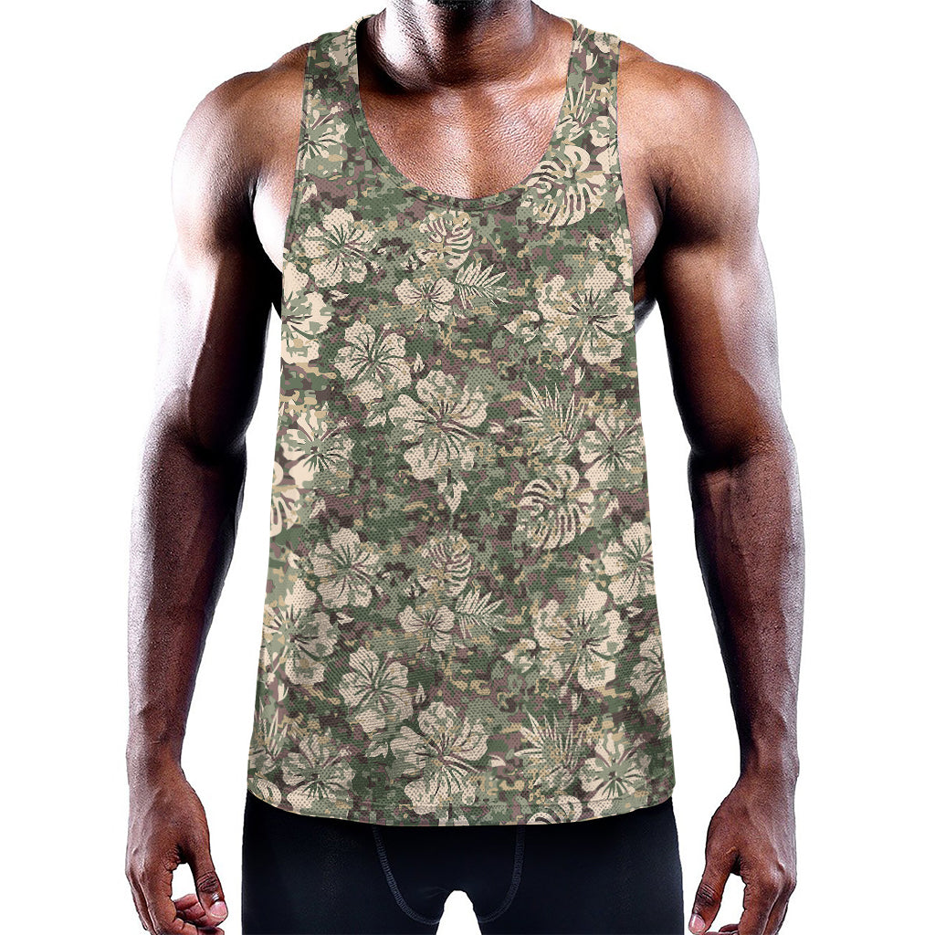 Aloha Hawaiian Camo Flower Pattern Print Training Tank Top