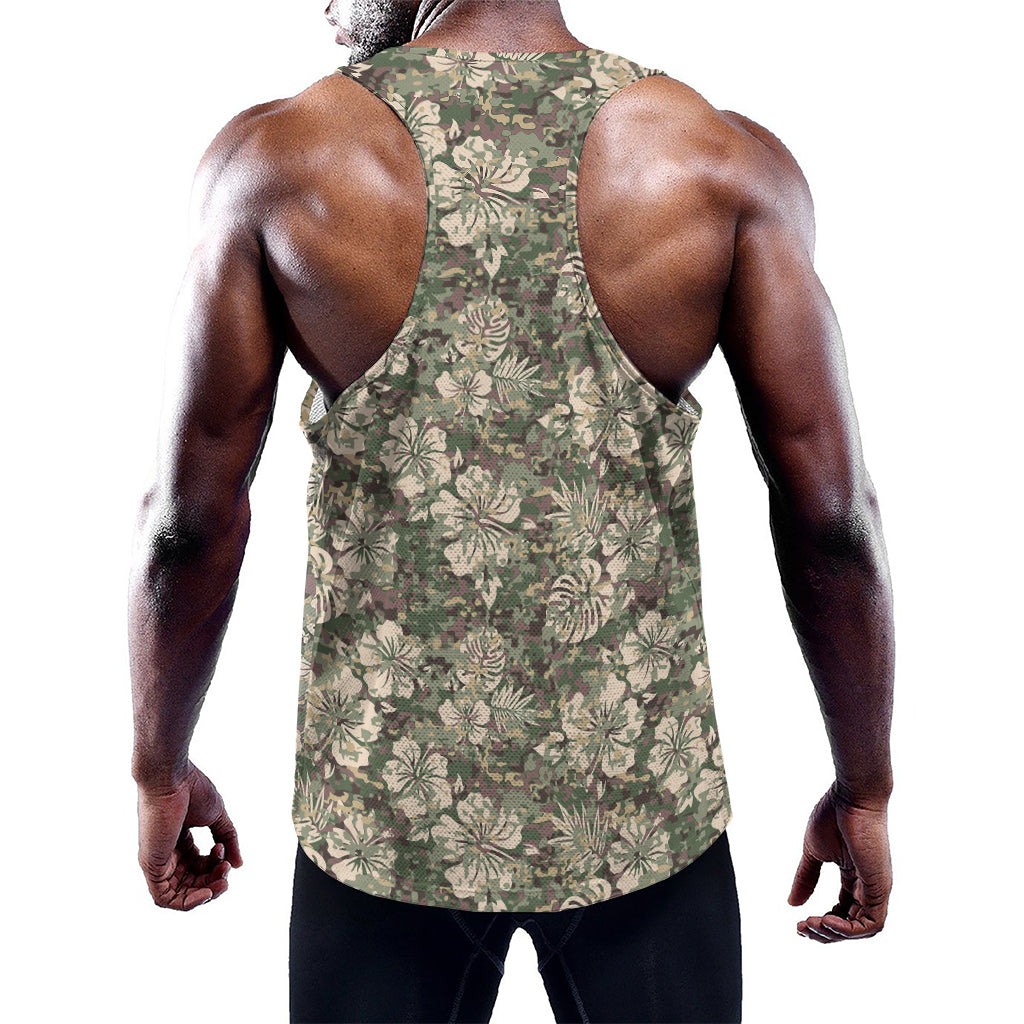 Aloha Hawaiian Camo Flower Pattern Print Training Tank Top