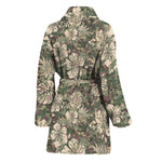 Aloha Hawaiian Camo Flower Pattern Print Women's Bathrobe