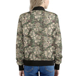 Aloha Hawaiian Camo Flower Pattern Print Women's Bomber Jacket