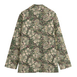 Aloha Hawaiian Camo Flower Pattern Print Women's Cotton Blazer