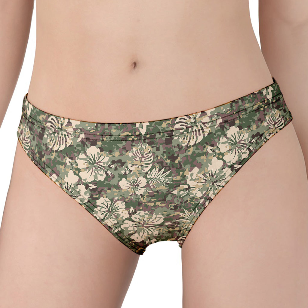 Aloha Hawaiian Camo Flower Pattern Print Women's Panties