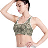 Aloha Hawaiian Camo Flower Pattern Print Women's Sports Bra