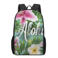 Aloha Hawaiian Flower Print 17 Inch Backpack