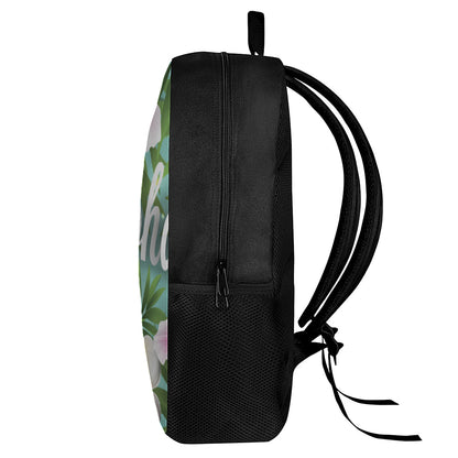 Aloha Hawaiian Flower Print 17 Inch Backpack