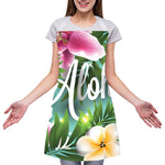 Aloha Hawaiian Flower Print Adjustable Apron