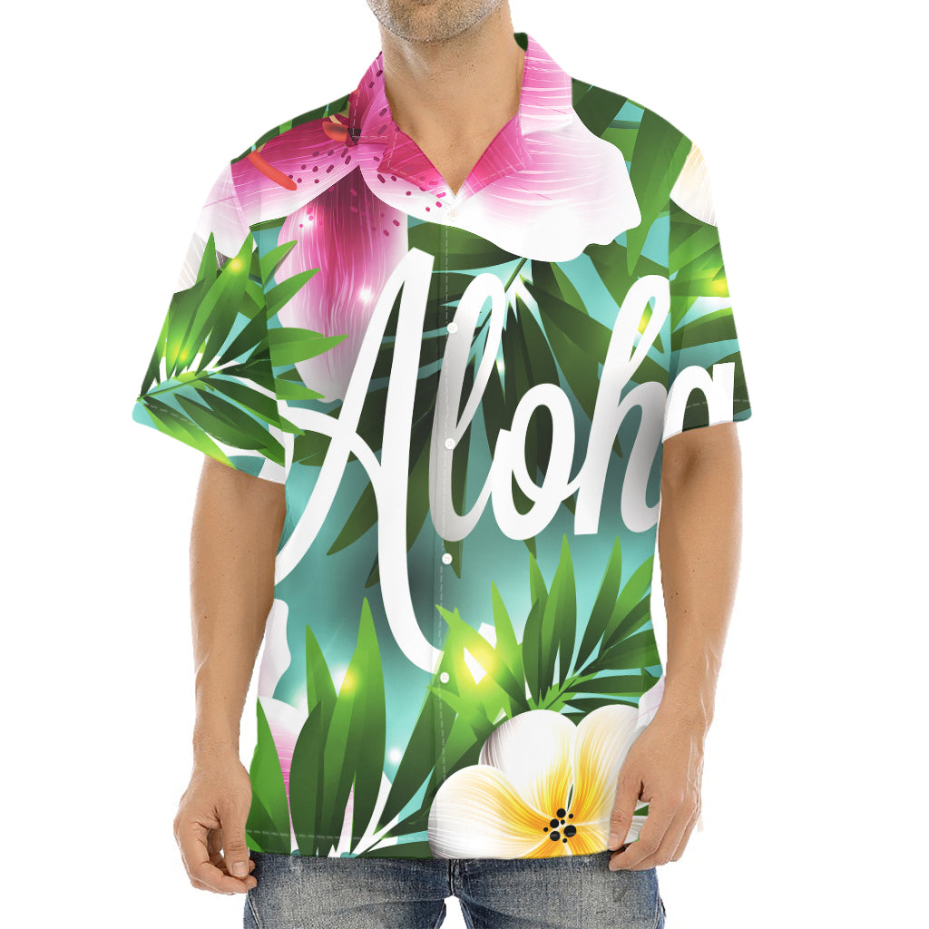 Aloha Hawaiian Flower Print Aloha Shirt