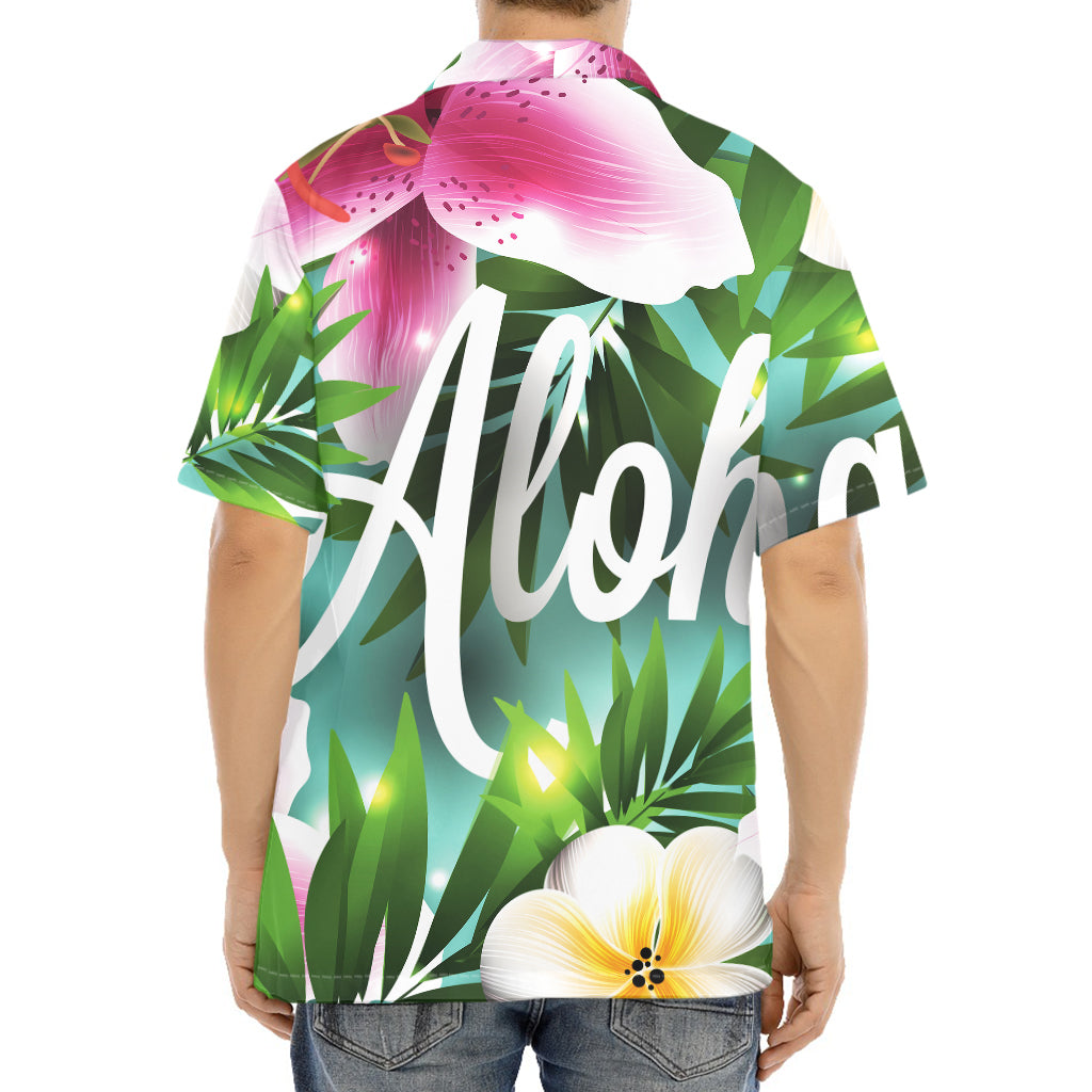 Aloha Hawaiian Flower Print Aloha Shirt