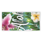 Aloha Hawaiian Flower Print Beach Towel