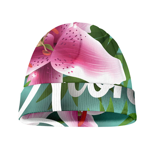 Aloha Hawaiian Flower Print Beanie