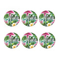 Aloha Hawaiian Flower Print Coaster Set