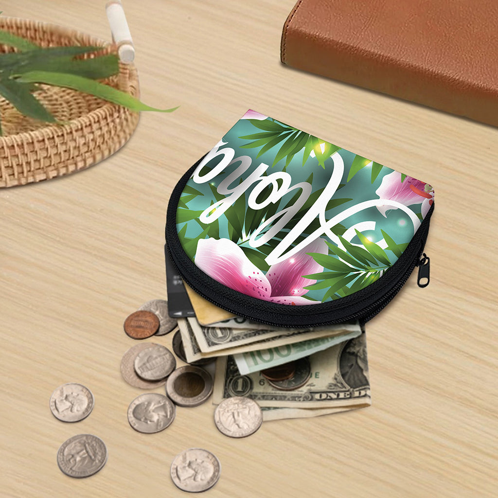 Aloha Hawaiian Flower Print Coin Purse