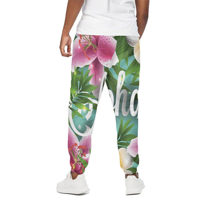Aloha Hawaiian Flower Print Cotton Pants