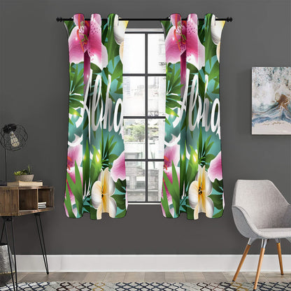 Aloha Hawaiian Flower Print Curtain