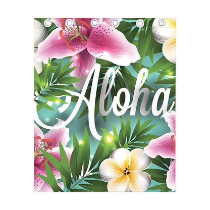 Aloha Hawaiian Flower Print Curtain