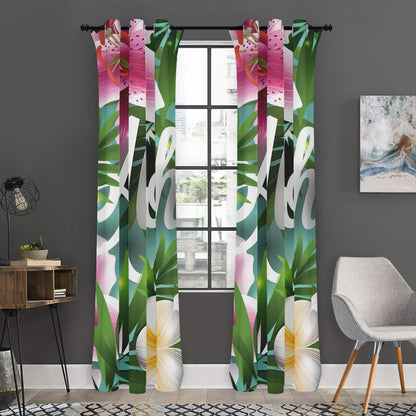 Aloha Hawaiian Flower Print Curtain