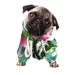 Aloha Hawaiian Flower Print Dog Zip Up Hoodie