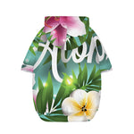 Aloha Hawaiian Flower Print Dog Zip Up Hoodie
