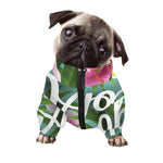 Aloha Hawaiian Flower Print Dog Zip Up Jacket