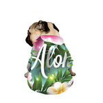 Aloha Hawaiian Flower Print Dog Zip Up Jacket