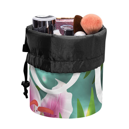 Aloha Hawaiian Flower Print Drawstring Makeup Bag