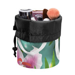 Aloha Hawaiian Flower Print Drawstring Makeup Bag