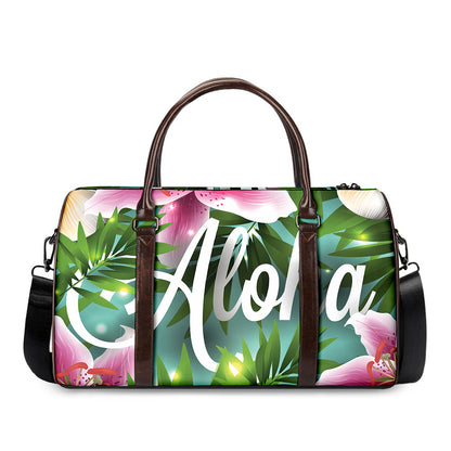 Aloha Hawaiian Flower Print Duffle Bag